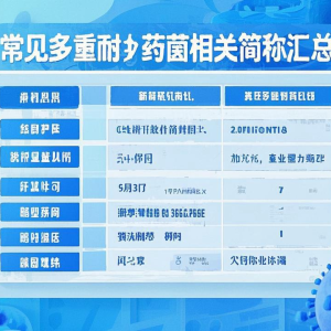 常见多重耐药菌相关简称汇总